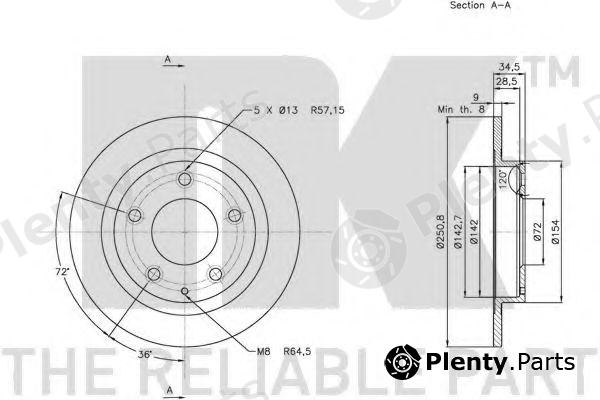  NK part 203257 Brake Disc