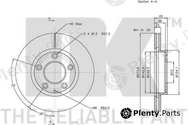  NK part 203258 Brake Disc