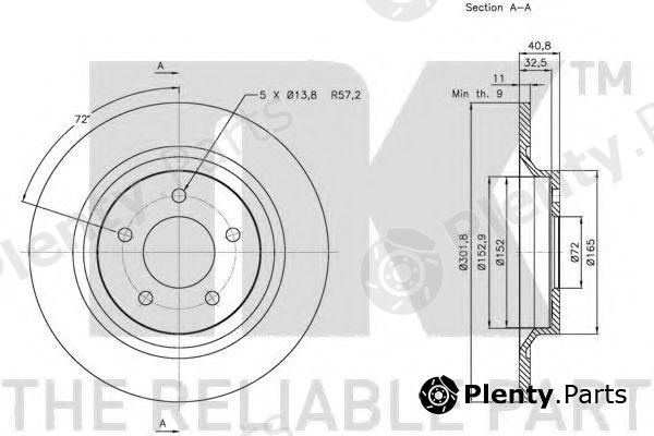  NK part 203261 Brake Disc
