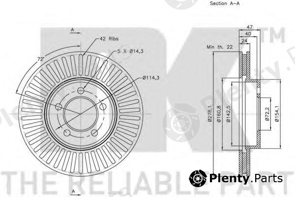  NK part 203263 Brake Disc