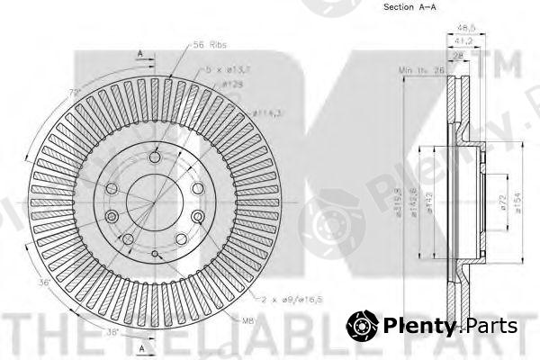 NK part 203274 Brake Disc