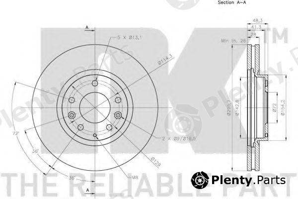  NK part 203275 Brake Disc