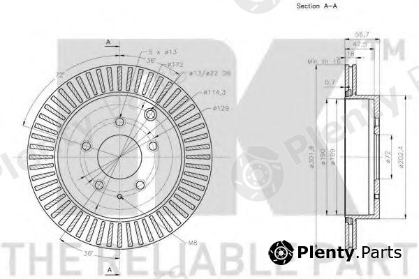  NK part 203276 Brake Disc
