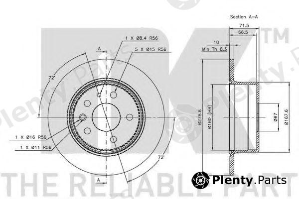  NK part 203305 Brake Disc