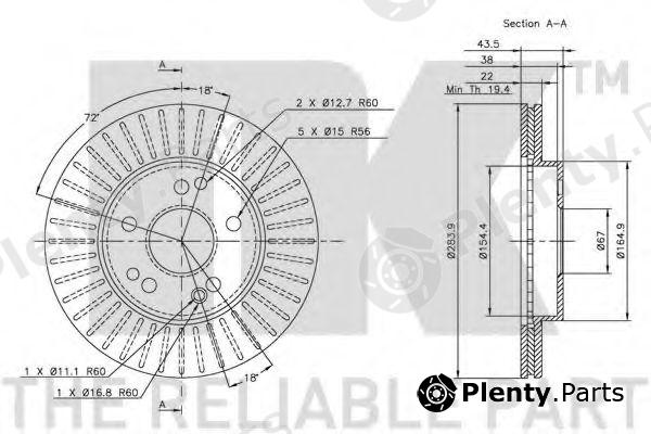  NK part 203308 Brake Disc