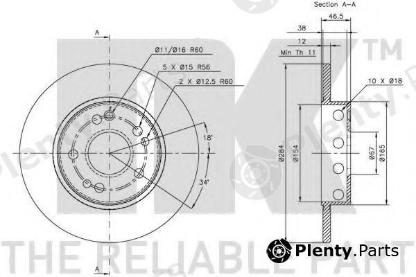  NK part 203309 Brake Disc