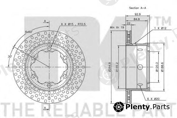  NK part 203344 Brake Disc