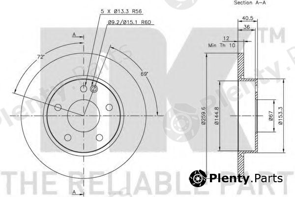  NK part 203345 Brake Disc
