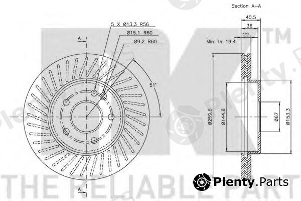  NK part 203346 Brake Disc