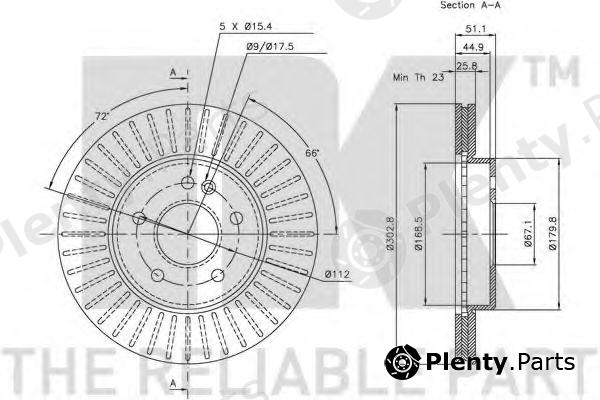  NK part 203347 Brake Disc