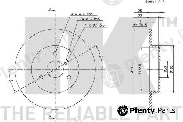  NK part 203348 Brake Disc