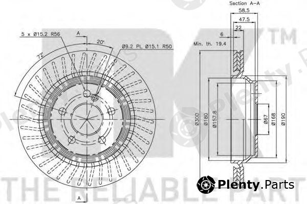  NK part 203352 Brake Disc