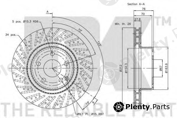  NK part 203353 Brake Disc