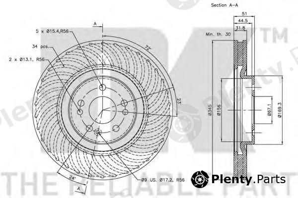  NK part 203356 Brake Disc