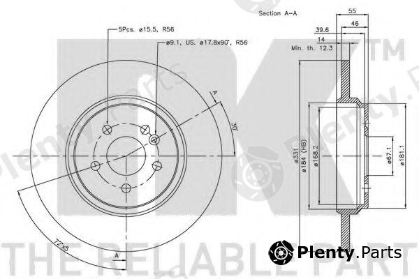  NK part 203357 Brake Disc