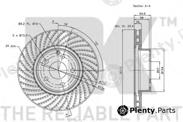  NK part 203360 Brake Disc