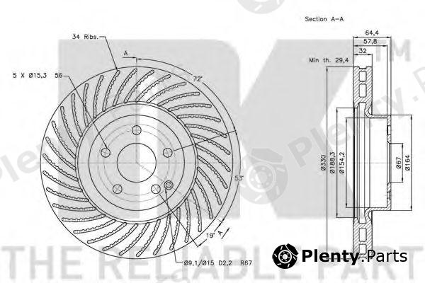  NK part 203361 Brake Disc