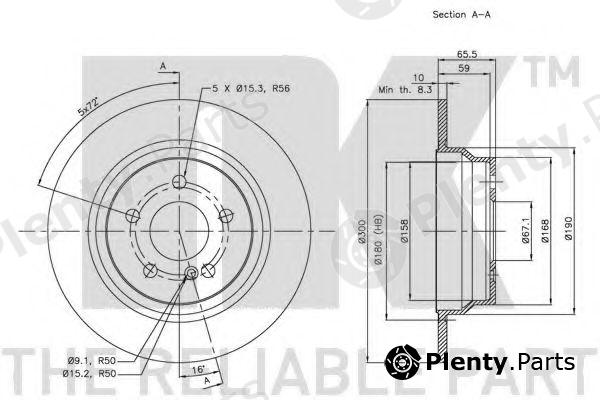  NK part 203362 Brake Disc