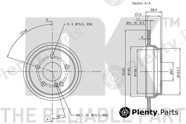  NK part 203365 Brake Disc