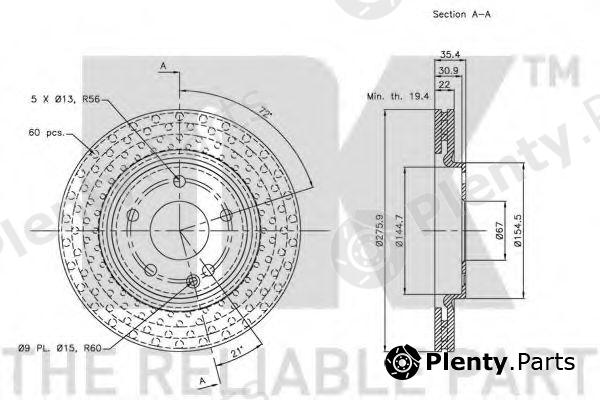  NK part 203370 Brake Disc