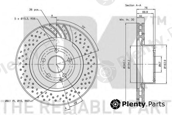 NK part 203380 Brake Disc