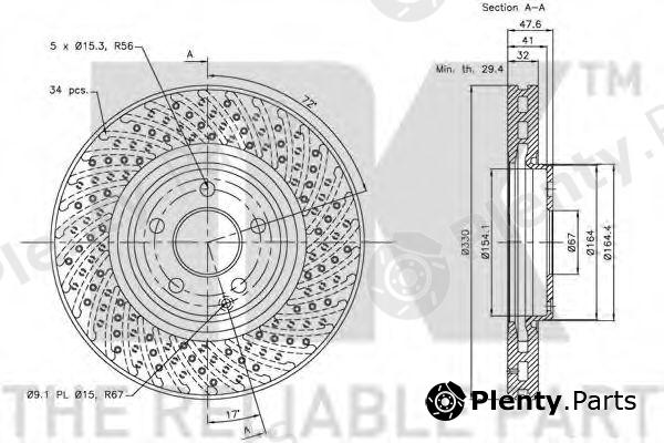  NK part 203382 Brake Disc