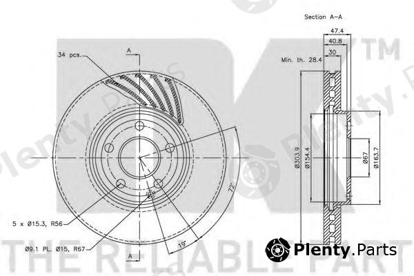  NK part 203386 Brake Disc
