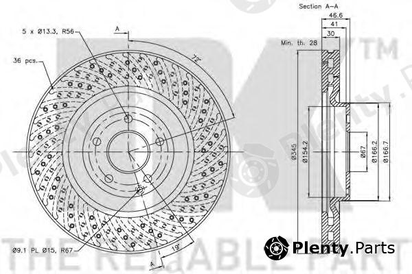  NK part 203390 Brake Disc