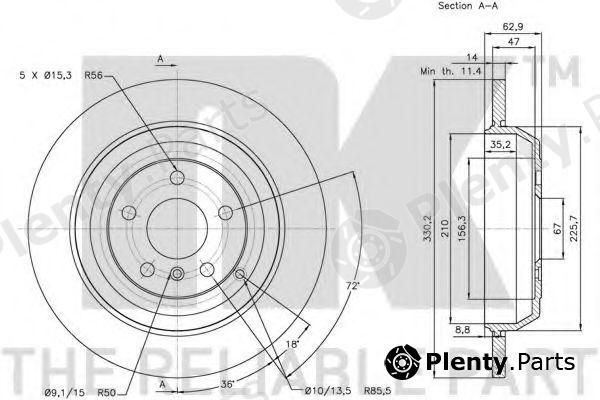  NK part 203391 Brake Disc
