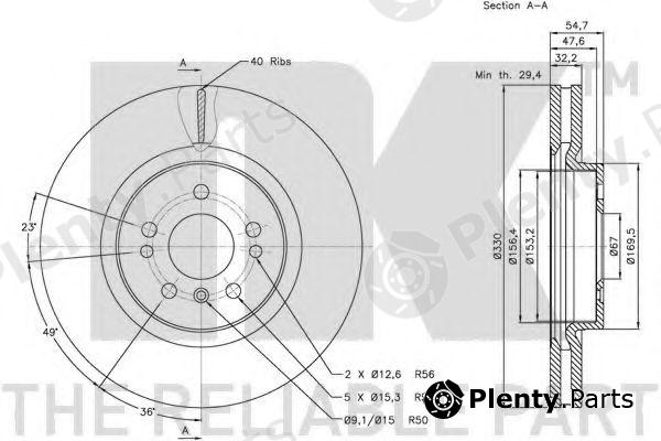  NK part 203392 Brake Disc