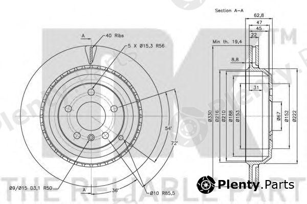 NK part 203394 Brake Disc