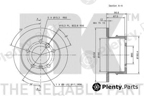  NK part 203395 Brake Disc