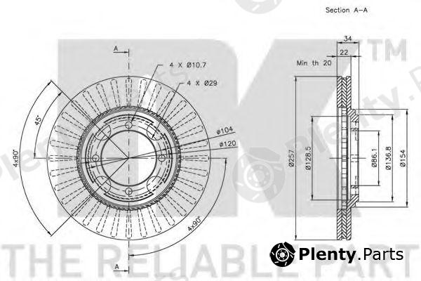  NK part 203401 Brake Disc