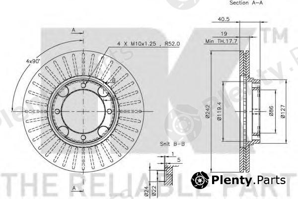  NK part 203402 Brake Disc