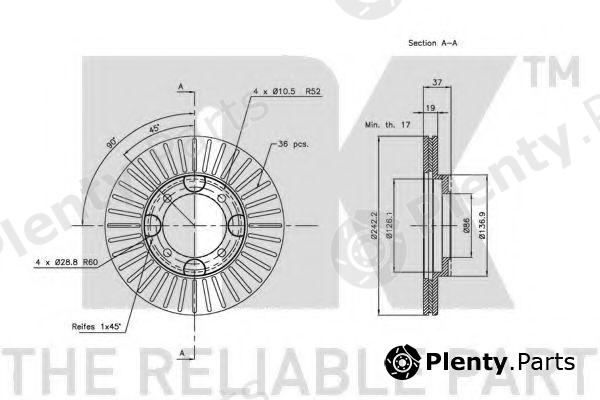  NK part 203408 Brake Disc