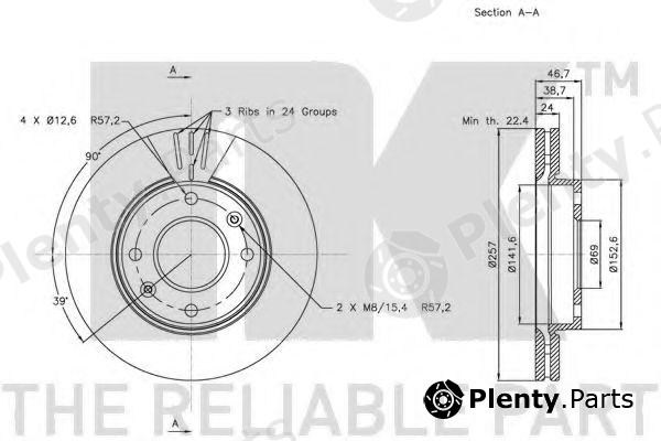  NK part 203410 Brake Disc