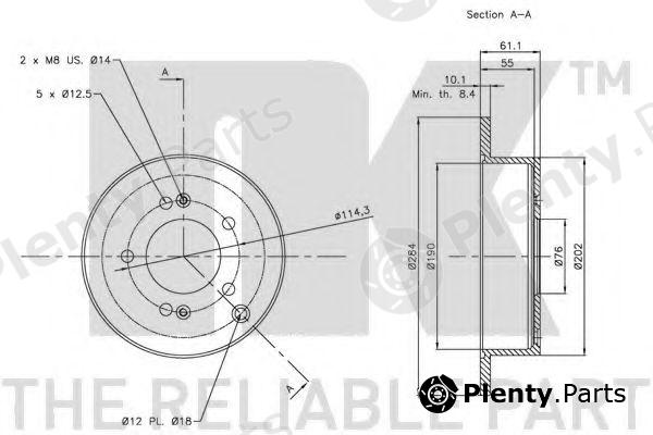  NK part 203414 Brake Disc