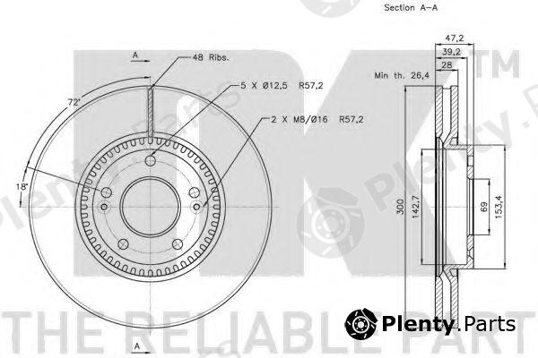  NK part 203422 Brake Disc