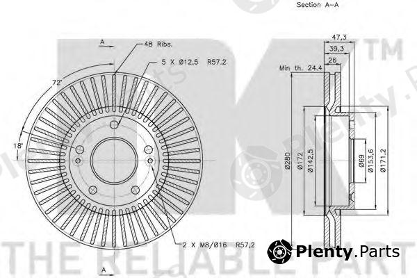  NK part 203423 Brake Disc