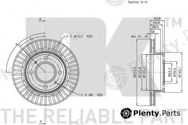  NK part 203428 Brake Disc