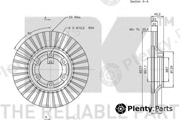 NK part 203429 Brake Disc