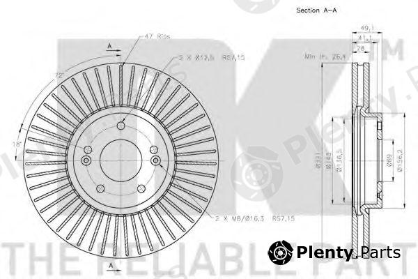  NK part 203431 Brake Disc