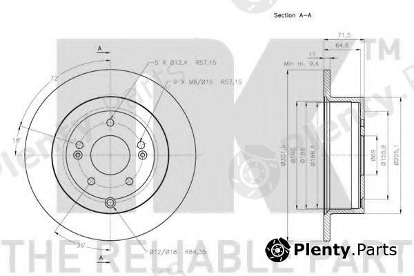  NK part 203432 Brake Disc