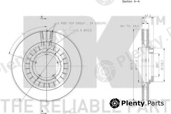  NK part 203435 Brake Disc