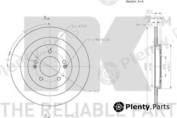  NK part 203444 Brake Disc