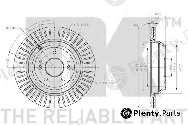  NK part 203454 Brake Disc