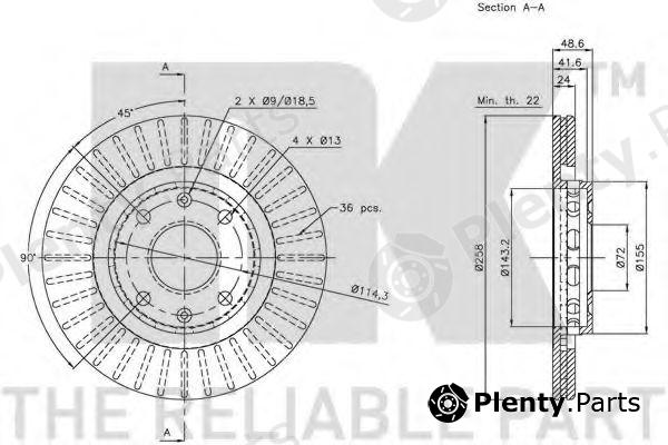 NK part 203502 Brake Disc