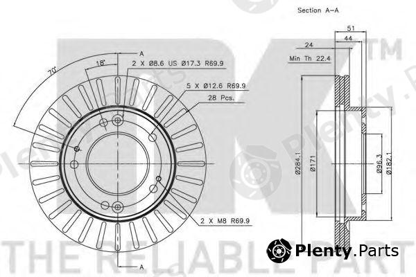  NK part 203504 Brake Disc