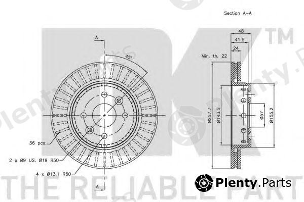  NK part 203507 Brake Disc