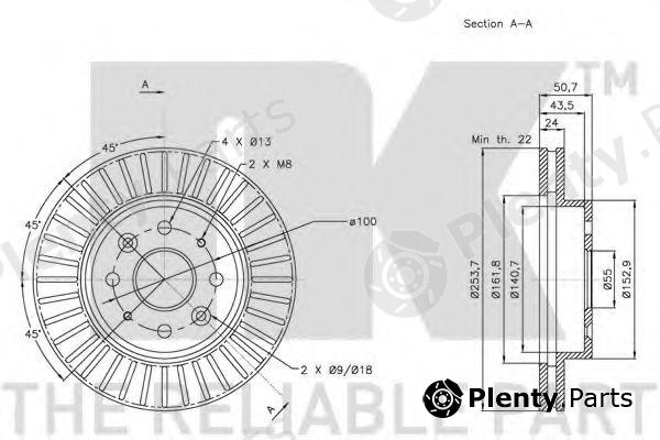  NK part 203516 Brake Disc
